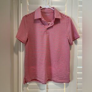 Vineyard Vines polo red/white size youth L